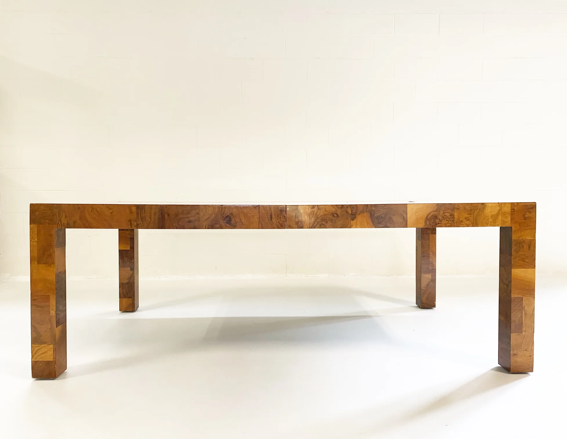 Cityscape Patchwork Burl Wood Dining Table - Image 4