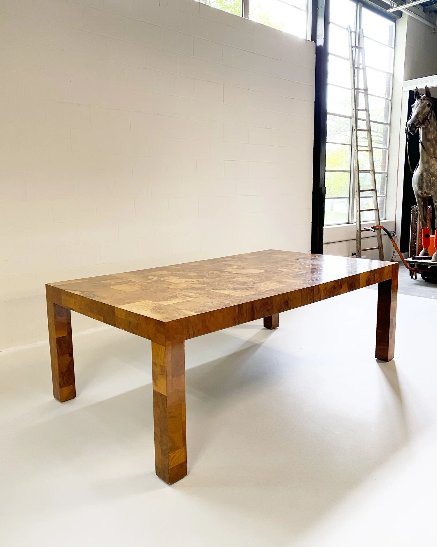Cityscape Patchwork Burl Wood Dining Table - Image 6