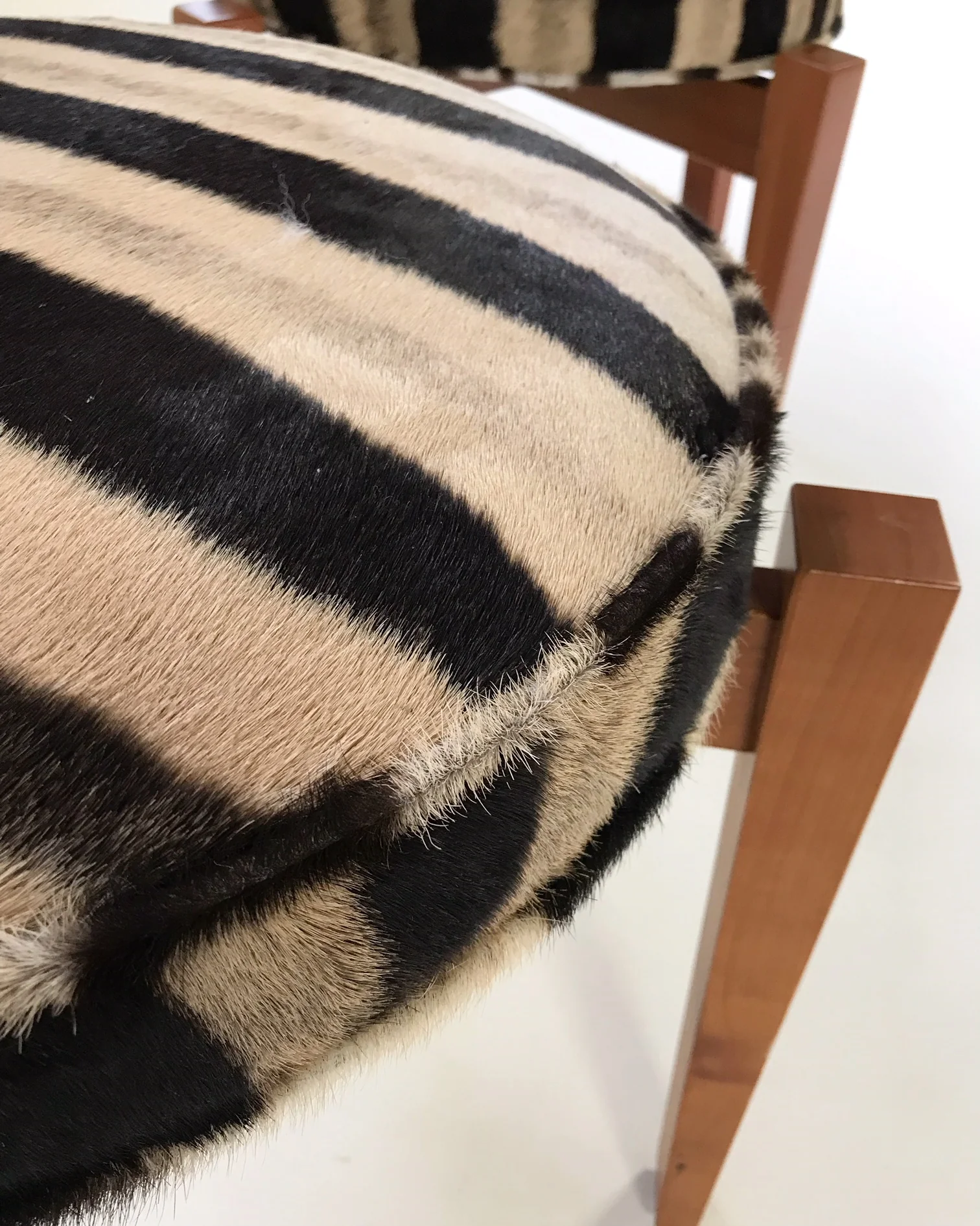 Stools in Zebra Hide, pair - Image 2