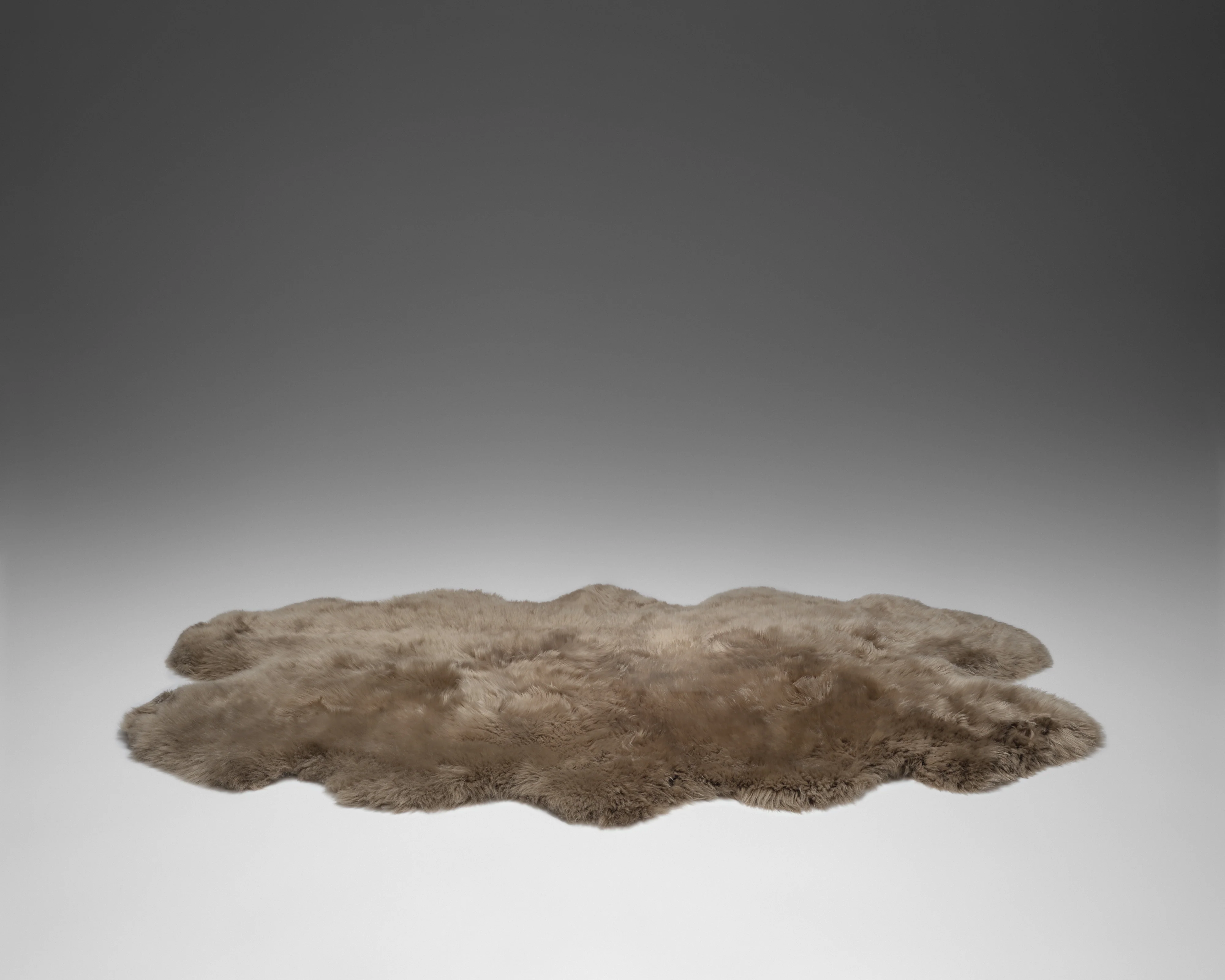 New Zealand Sheepskin Quad Rug - Smokey Taupe - Image 3