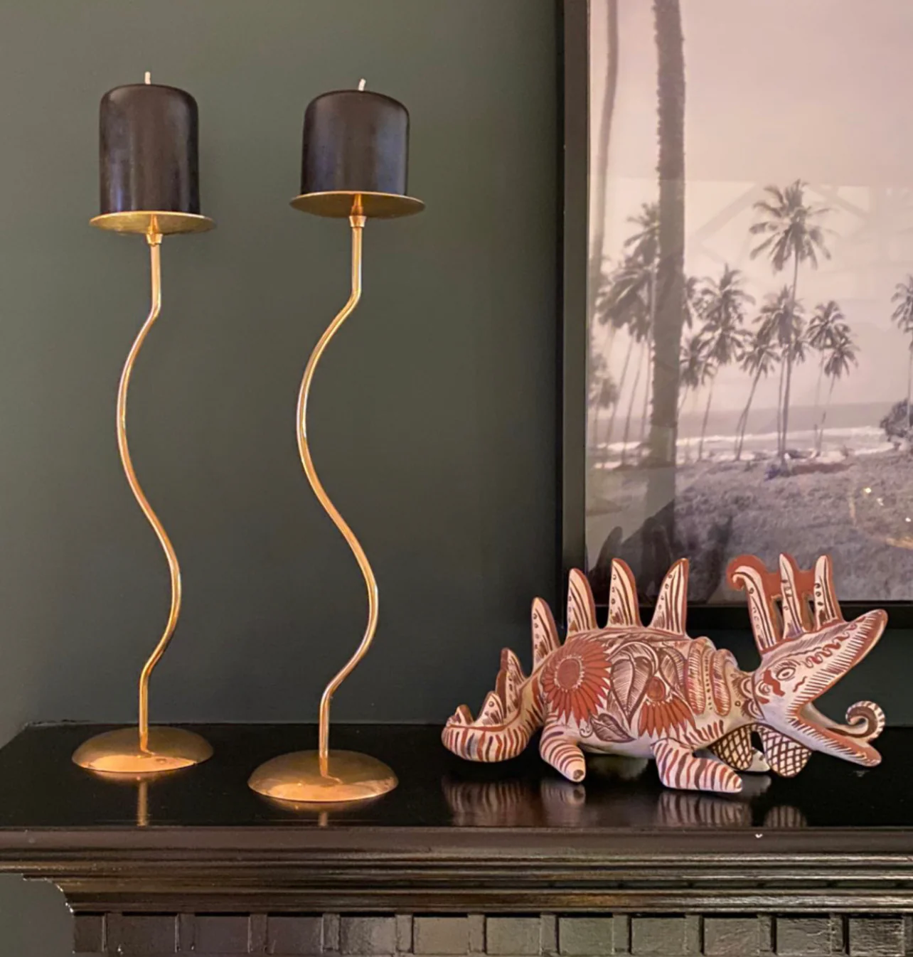 Dancing Duo Brass Candlesticks, Pair - Image 13