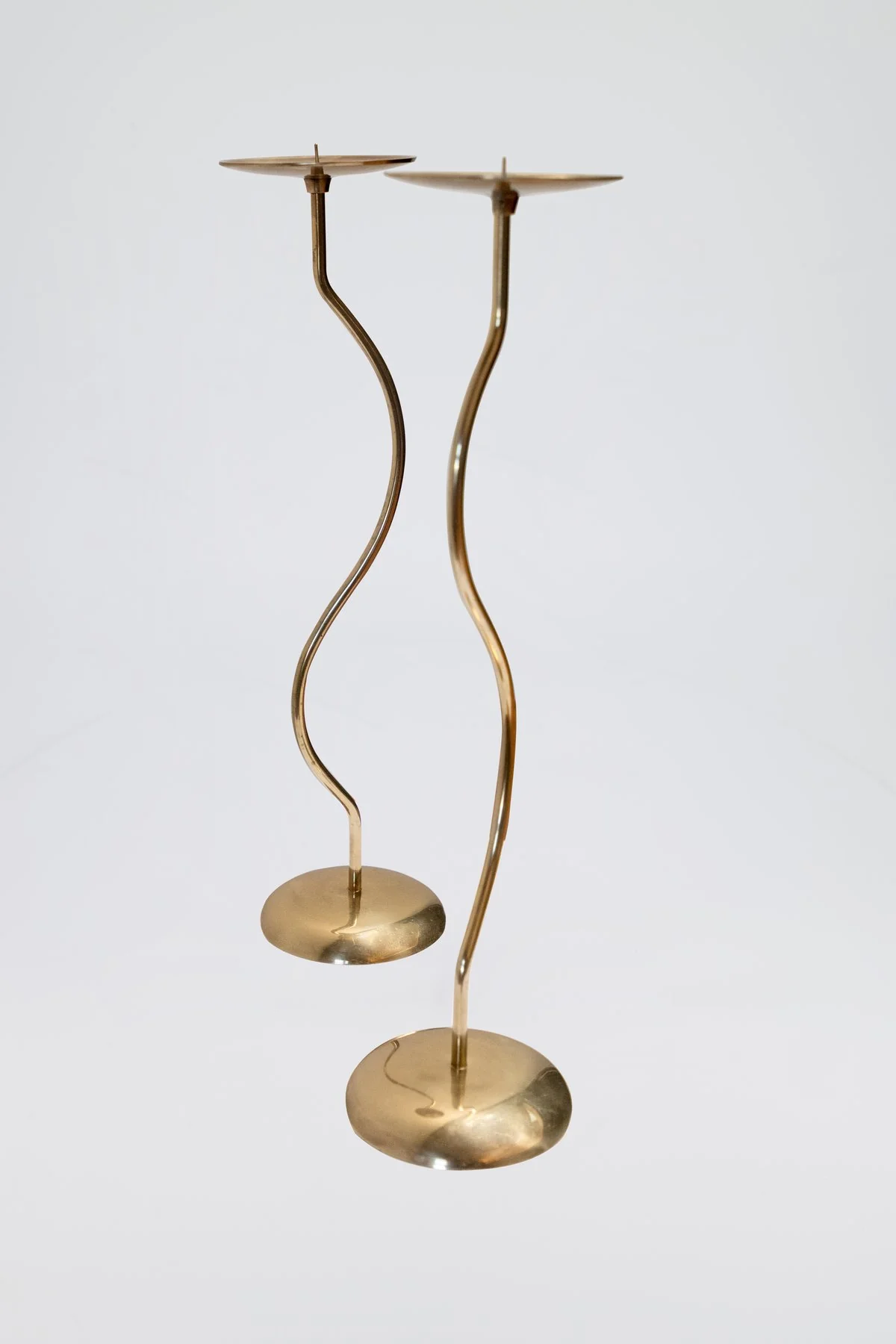 Dancing Duo Brass Candlesticks, Pair - Image 5