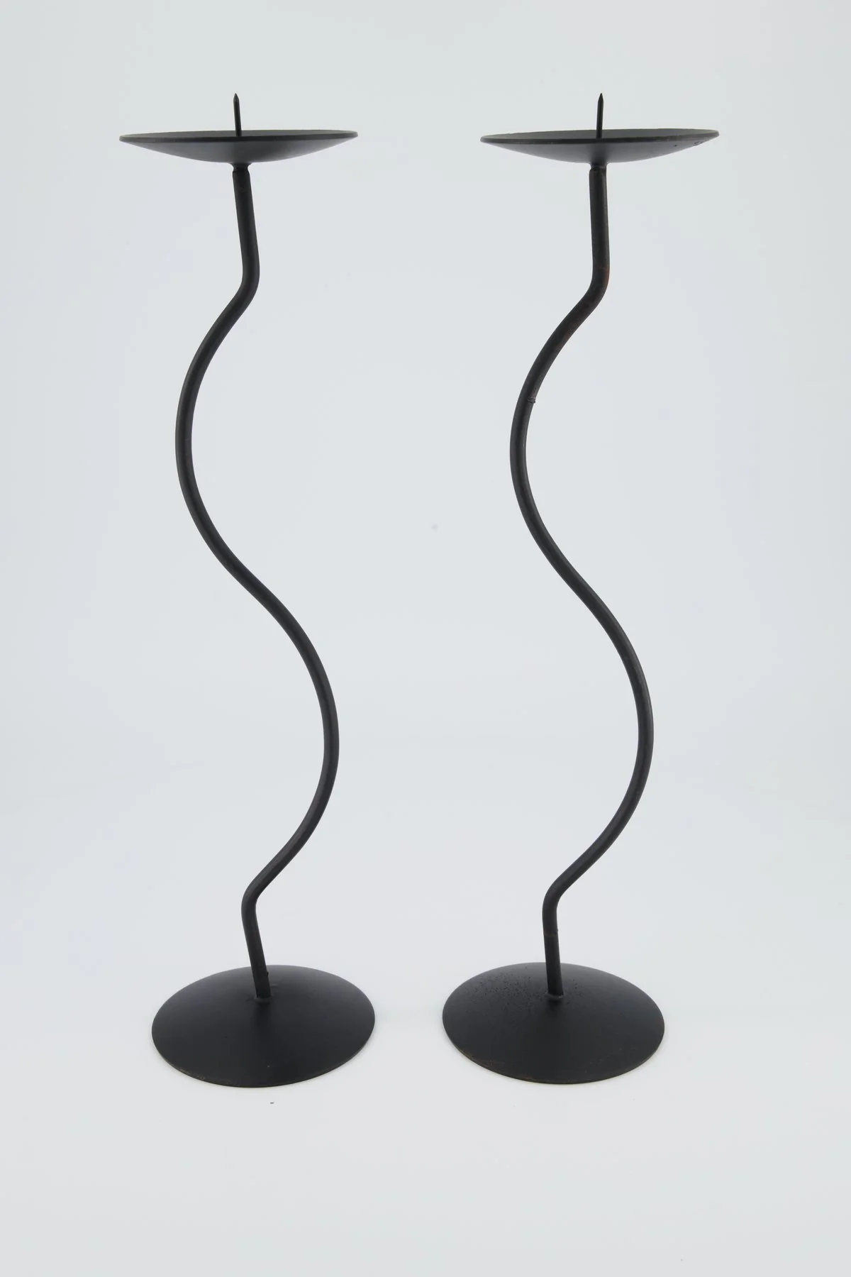 Dancing Duo Iron Candlesticks, Pair - Image 9