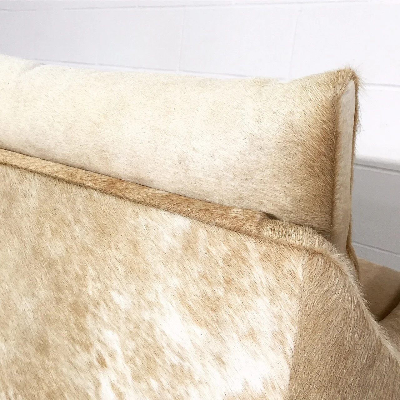 Danish Style Loveseat in Brazilian Cowhide - Image 4