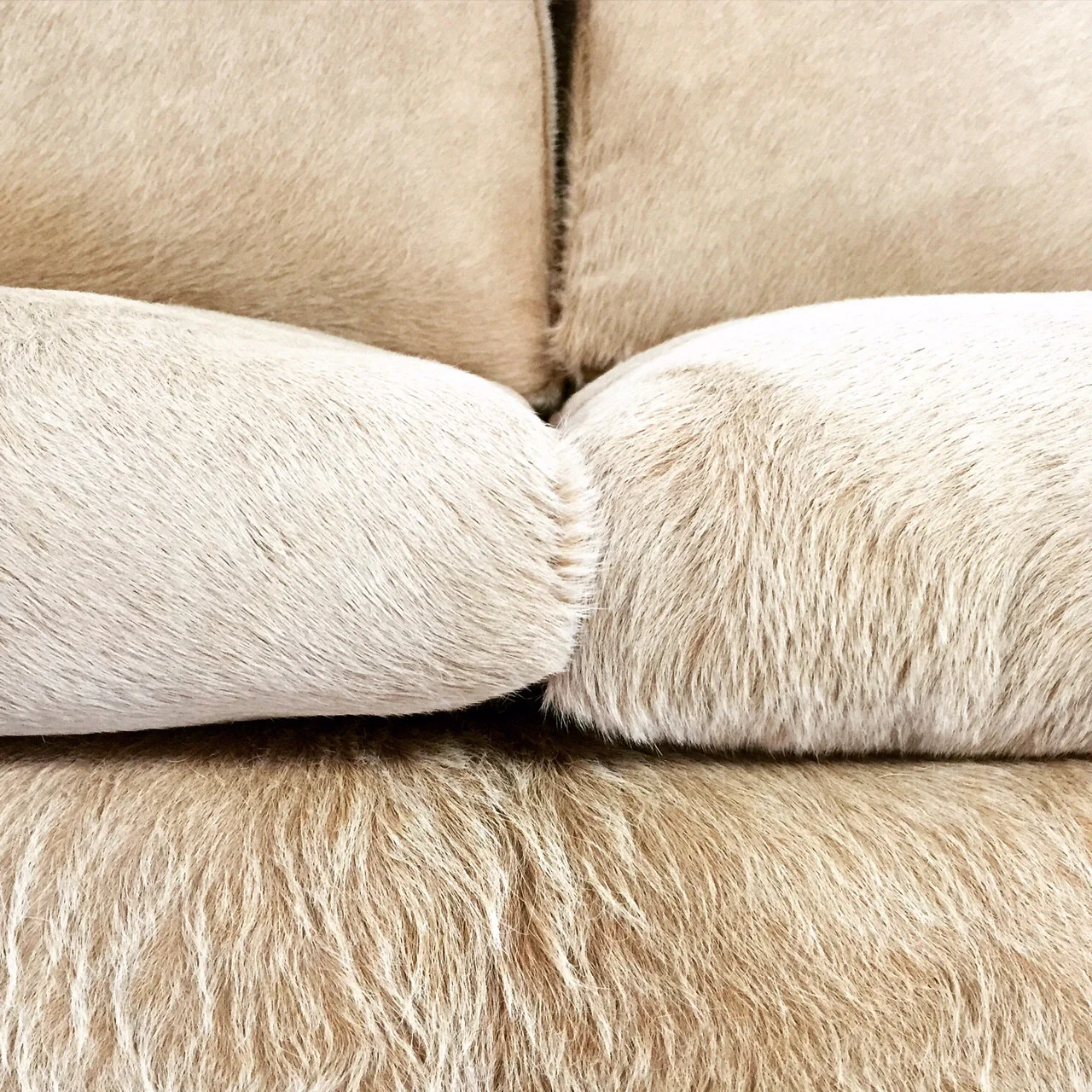 Danish Style Loveseat in Brazilian Cowhide - Image 2