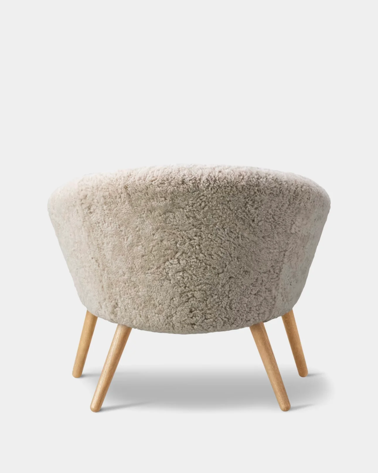 Ditzel Lounge Chair | Sheepskin and Lacquered Wood - Image 4