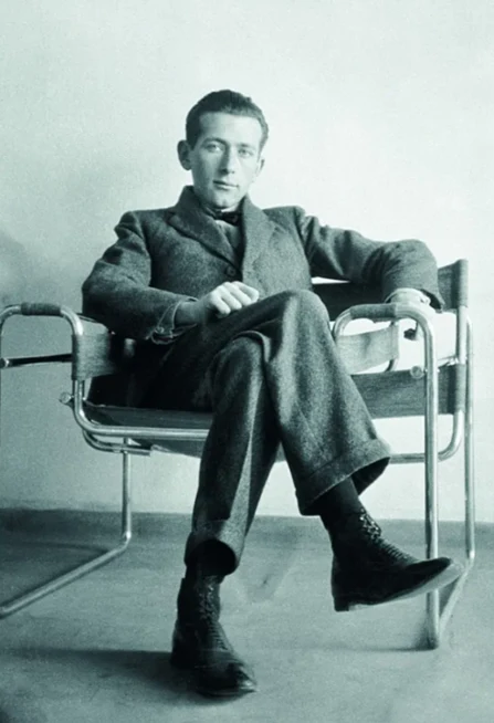Early Canvas Model B3 "Wassily" Chair, Green Eisengarn Canvas - Image 5
