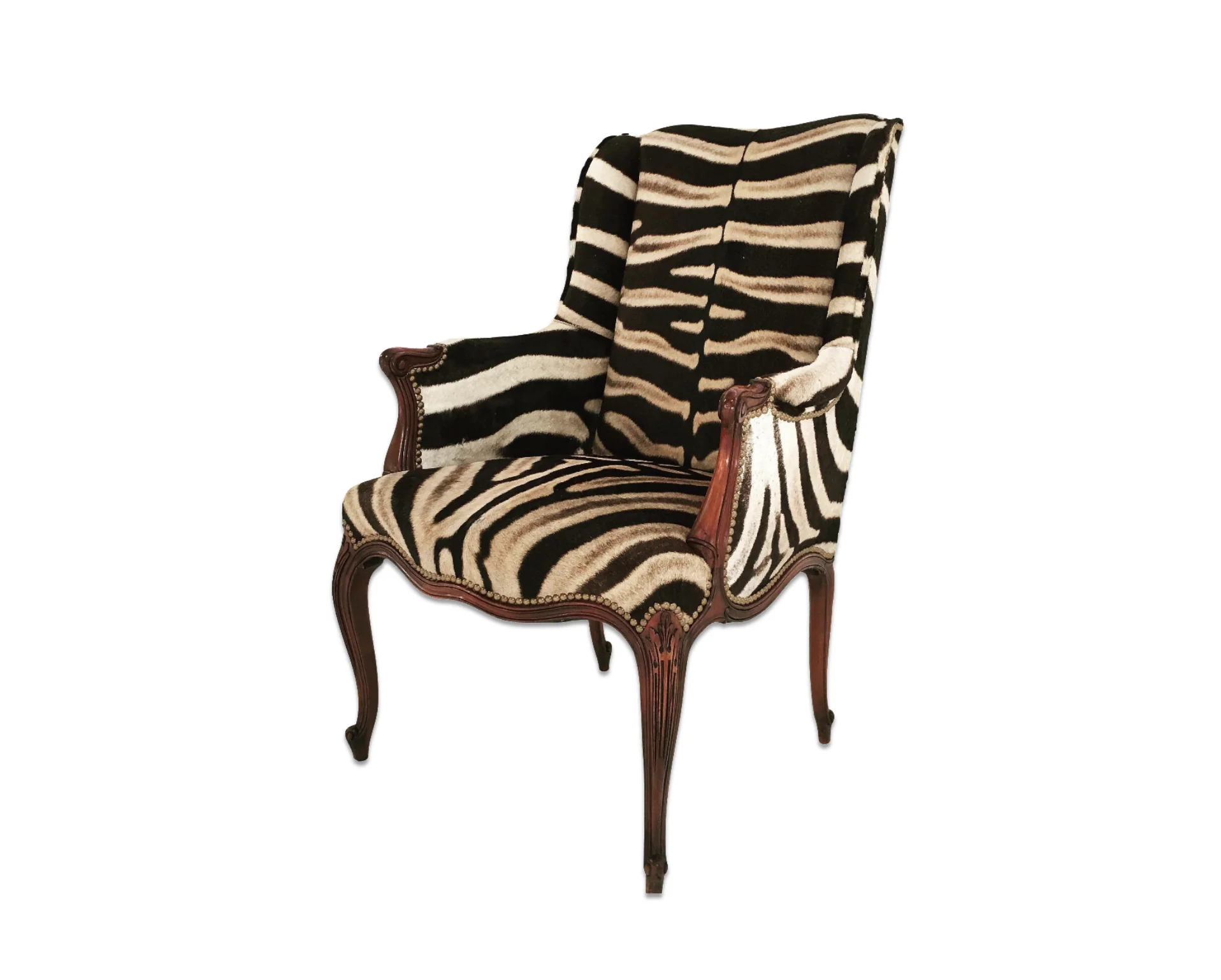 English Wingback in Zebra Hide - Image 10