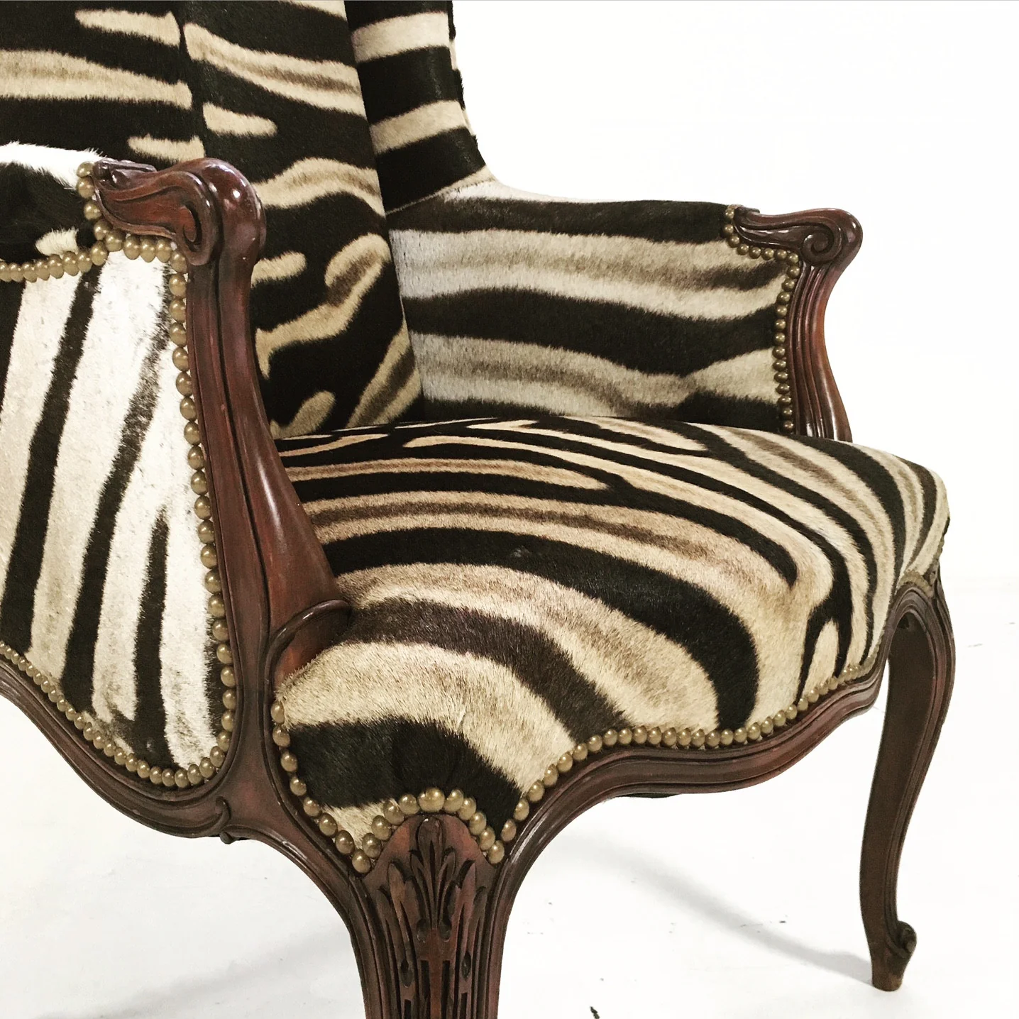 English Wingback in Zebra Hide - Image 2