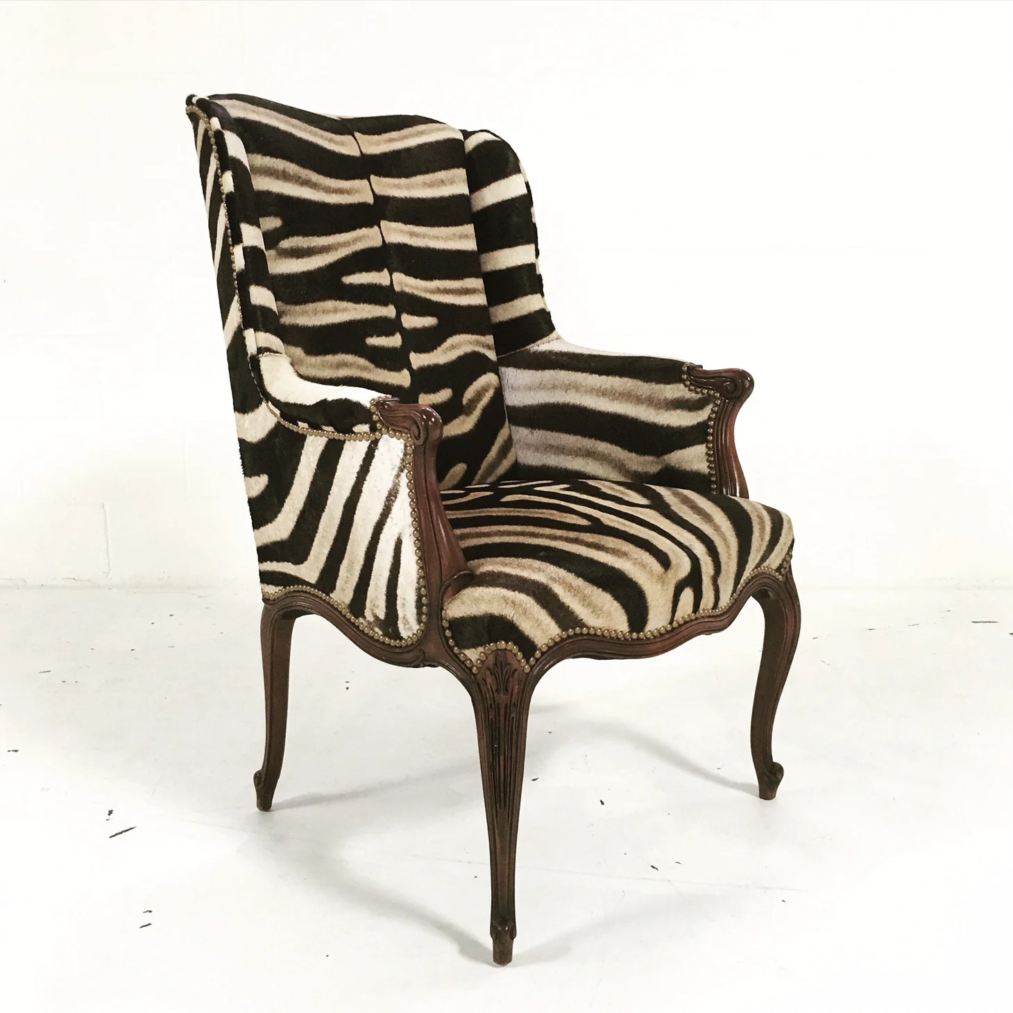 English Wingback in Zebra Hide - Image 4