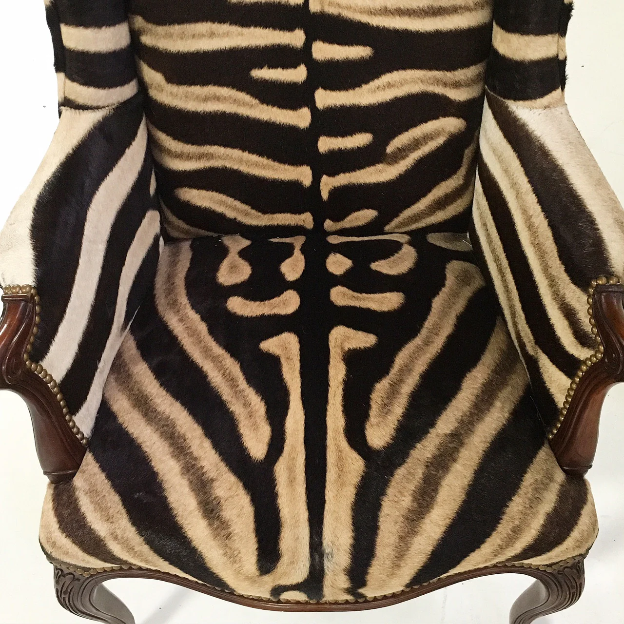English Wingback in Zebra Hide - Image 7