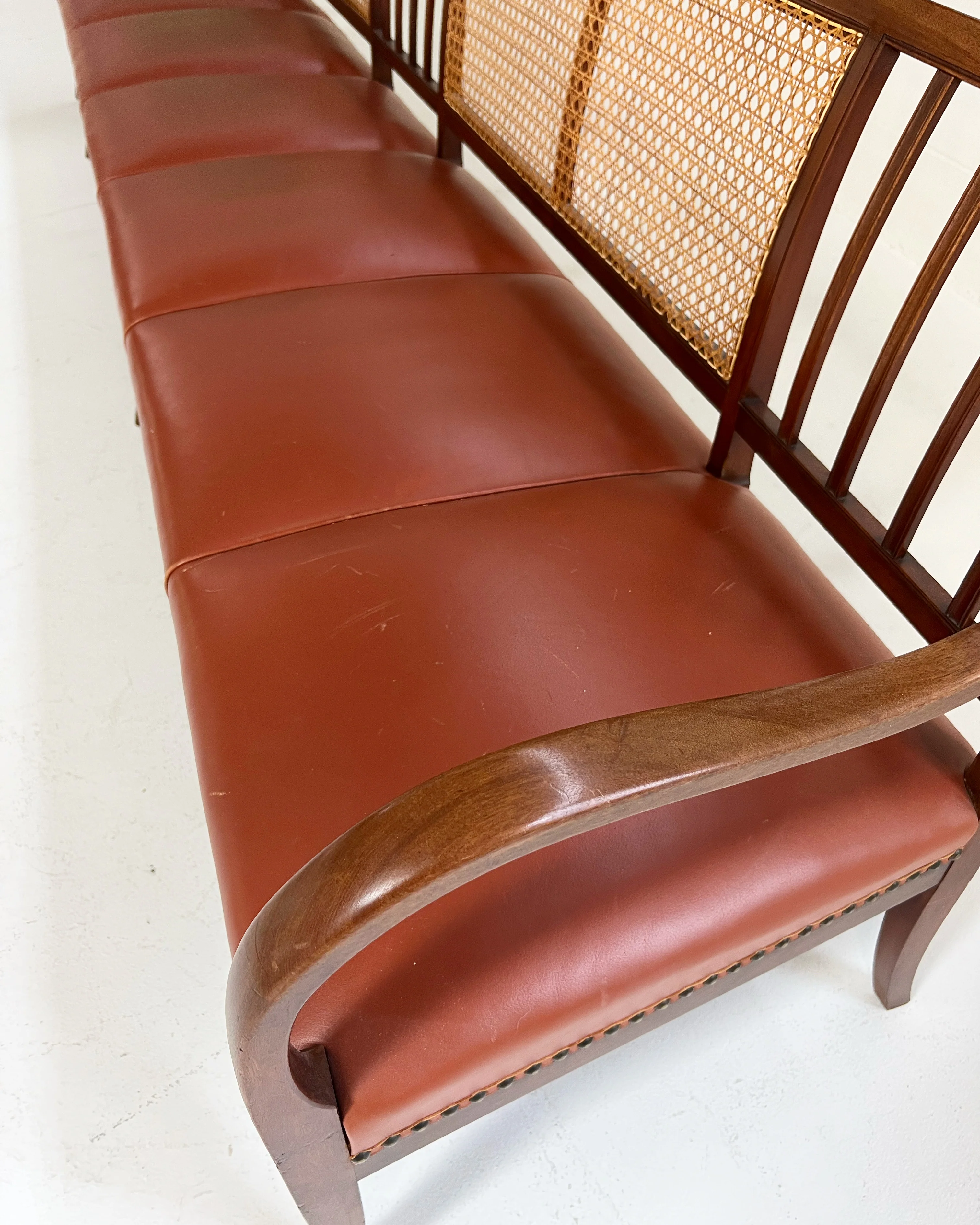 10 1/2 Ft Caned Bench - Image 3