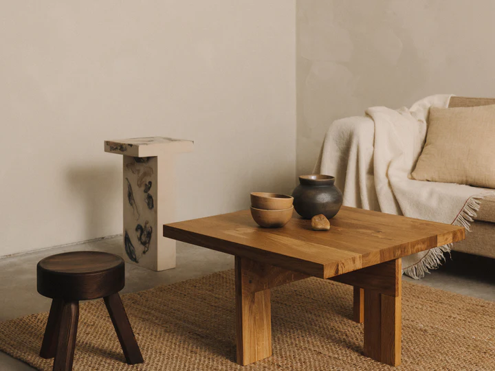 Farmhouse Coffee Table | Natural Oak | Square - Image 5