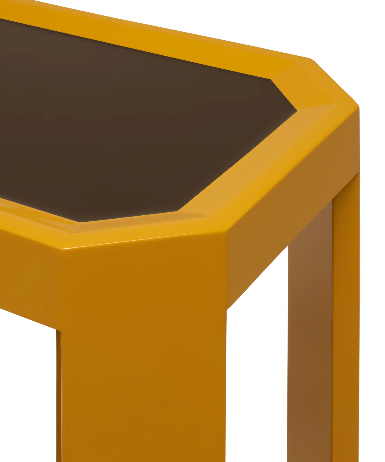 Felix Rectangular Side Table | Chocolate/Sienna Yellow - Image 3