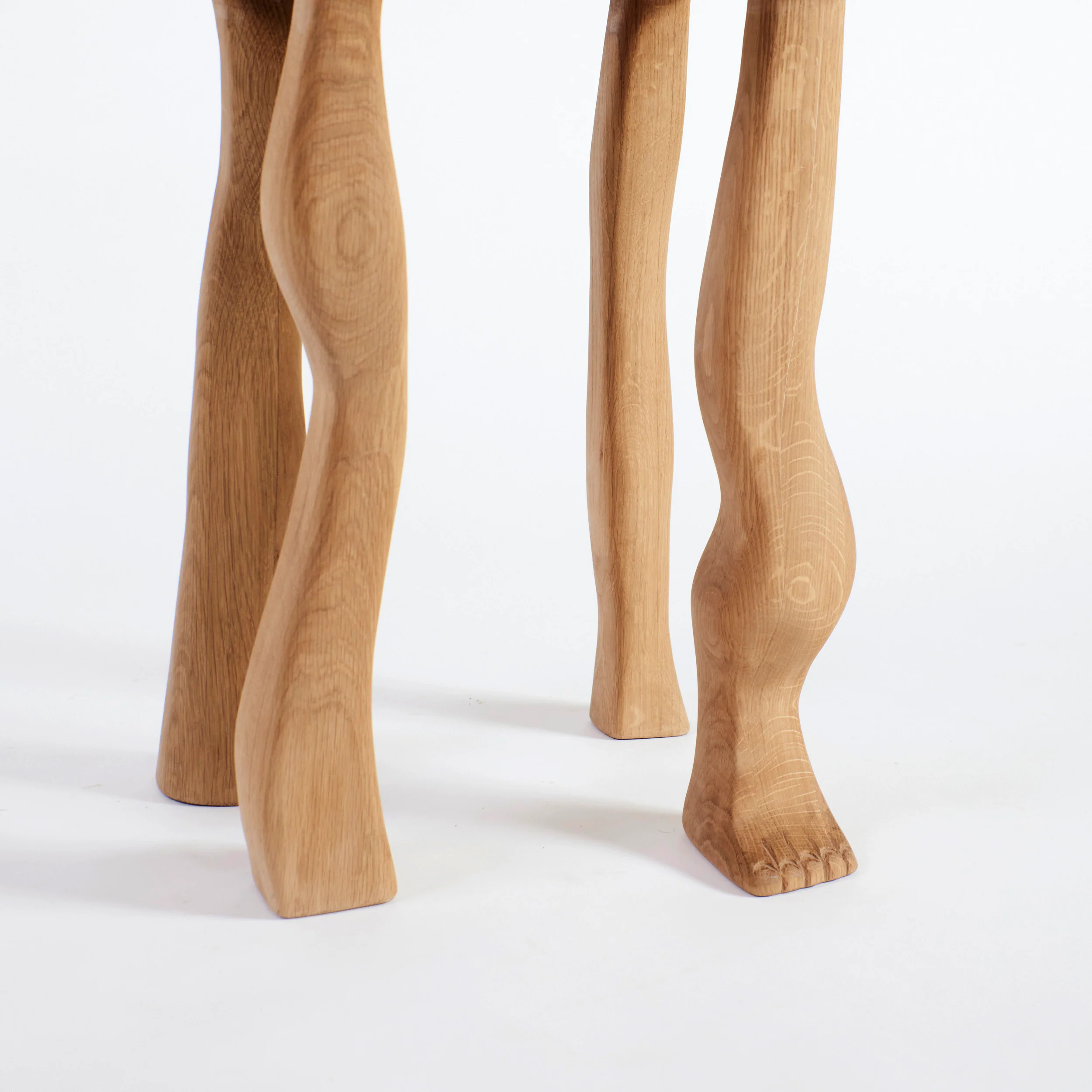 Foot Side Table in Oak - Image 10