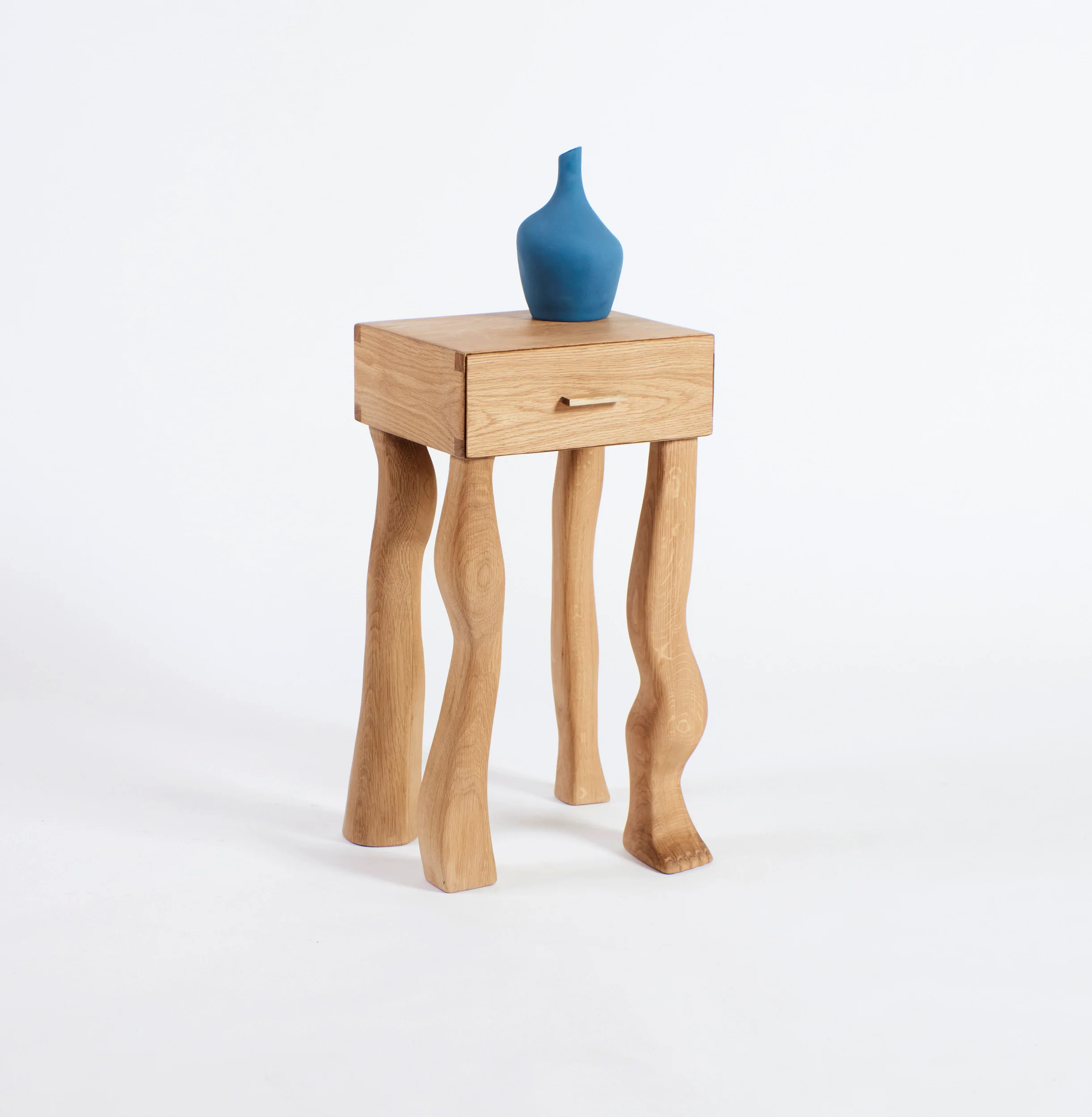 Foot Side Table in Oak - Image 4