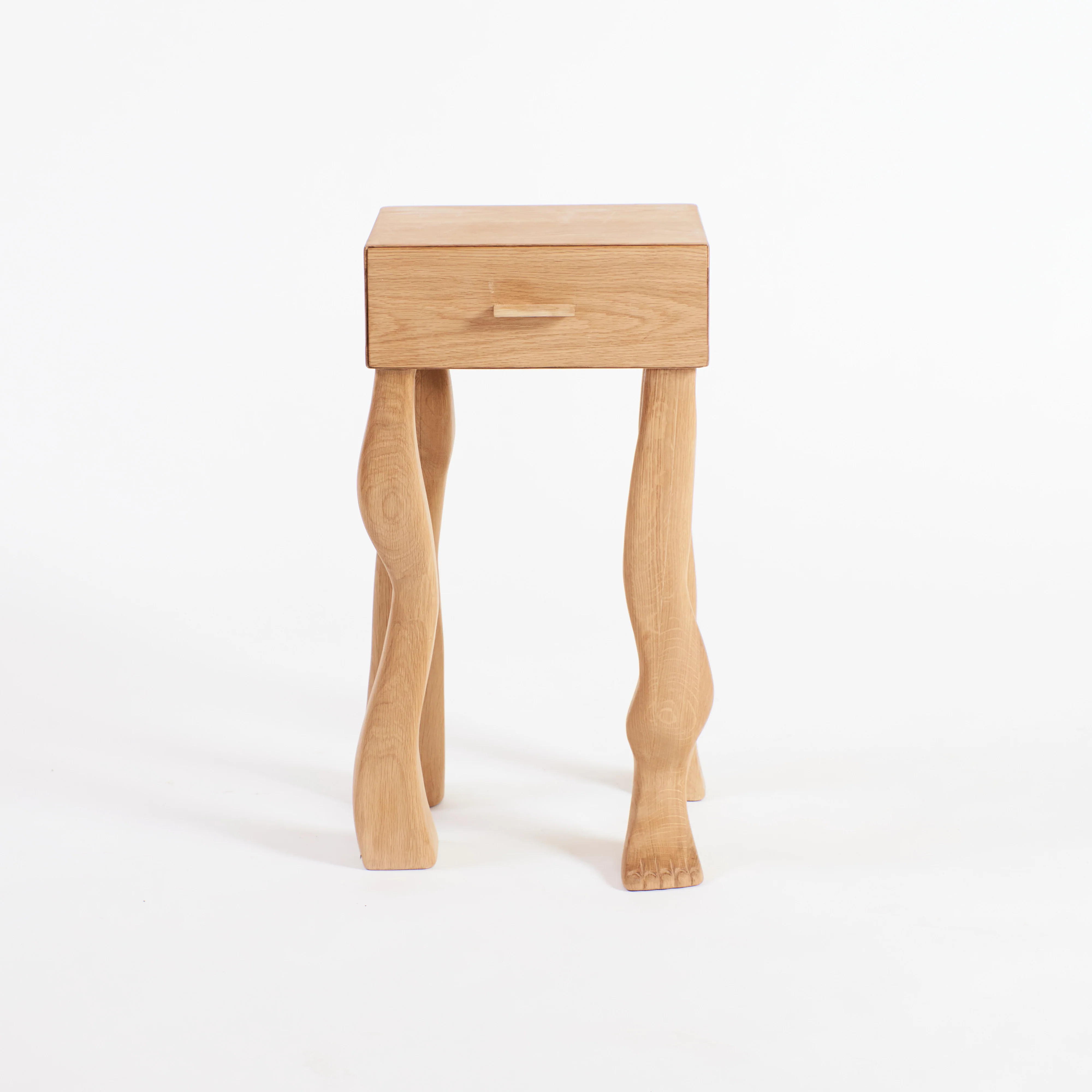 Foot Side Table in Oak - Image 5
