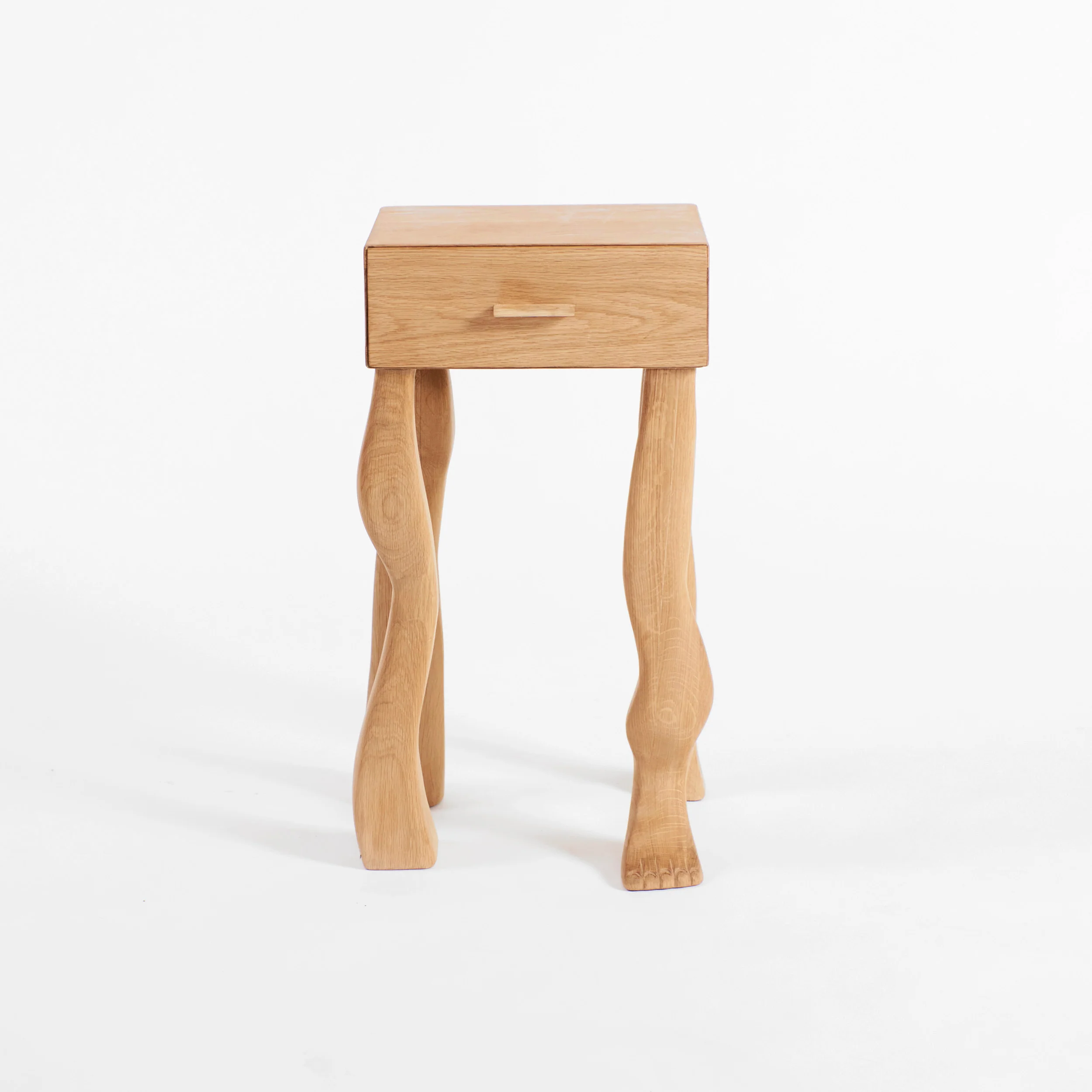 Foot Side Table in Oak - Image 6