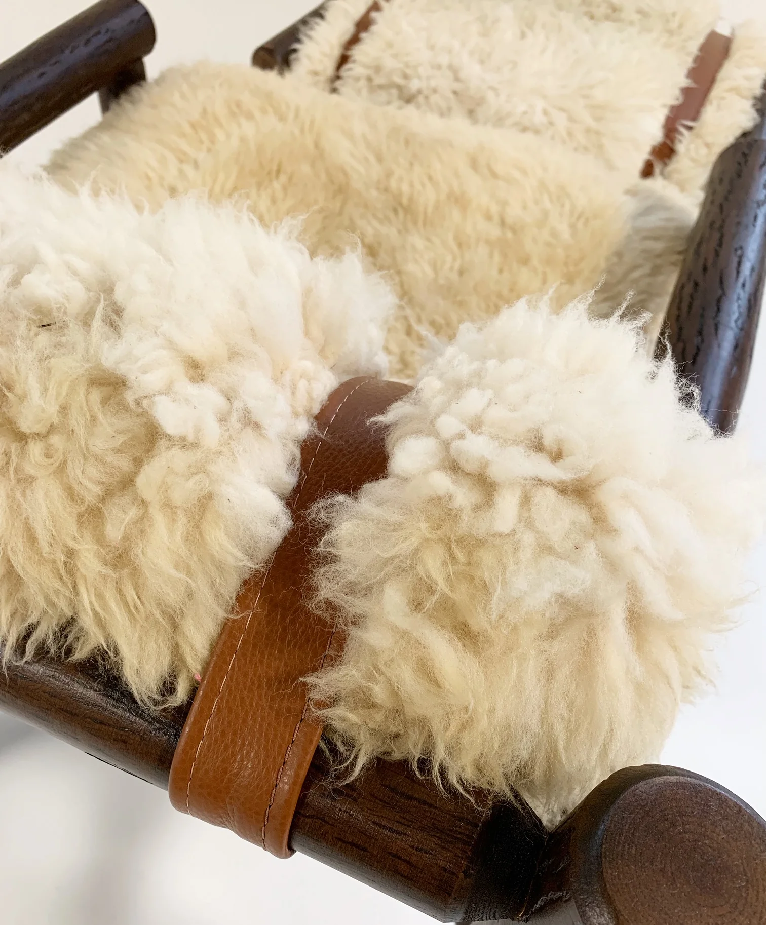 Butte Chair and Ottoman with Sheepskin Cushions - Image 10