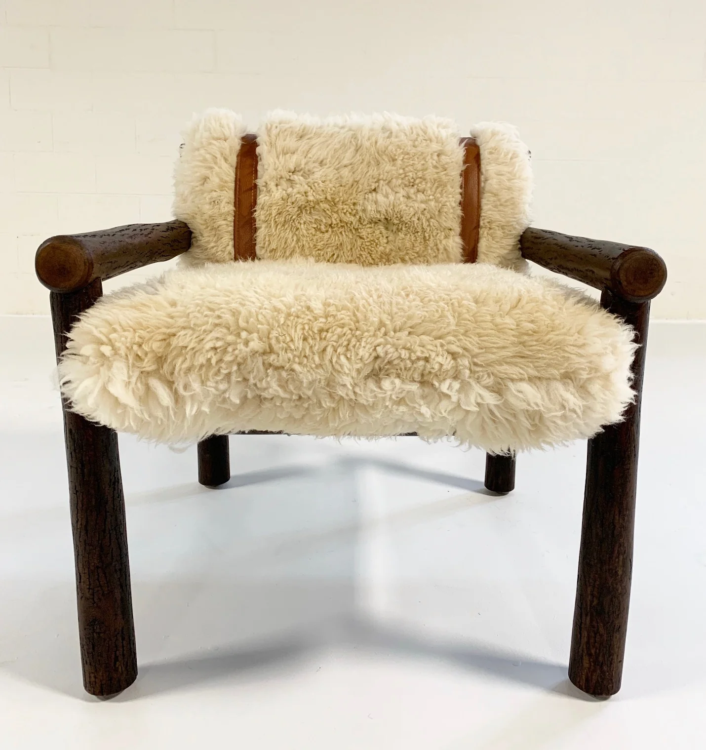 Butte Chair and Ottoman with Sheepskin Cushions - Image 7