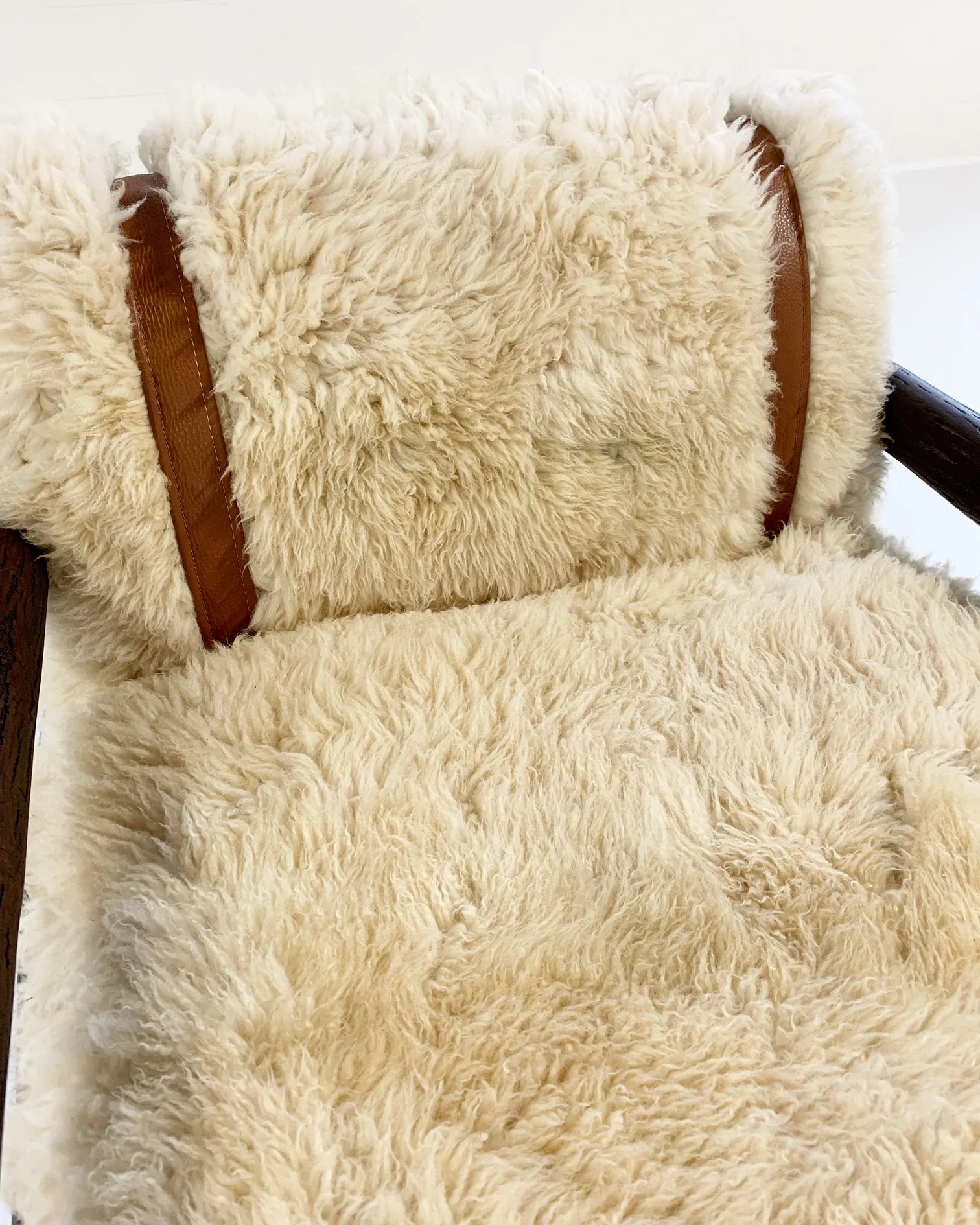 Butte Chair and Ottoman with Sheepskin Cushions - Image 8