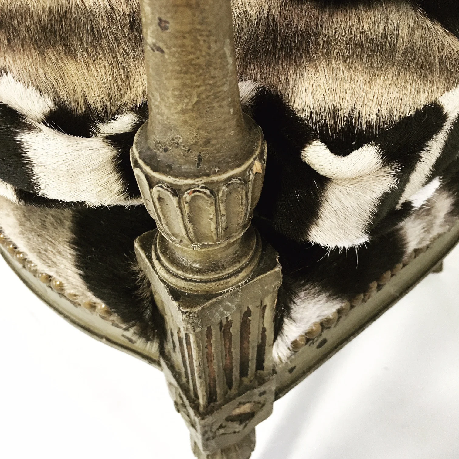 French Boudoir Armchair in Zebra Hide - Image 5