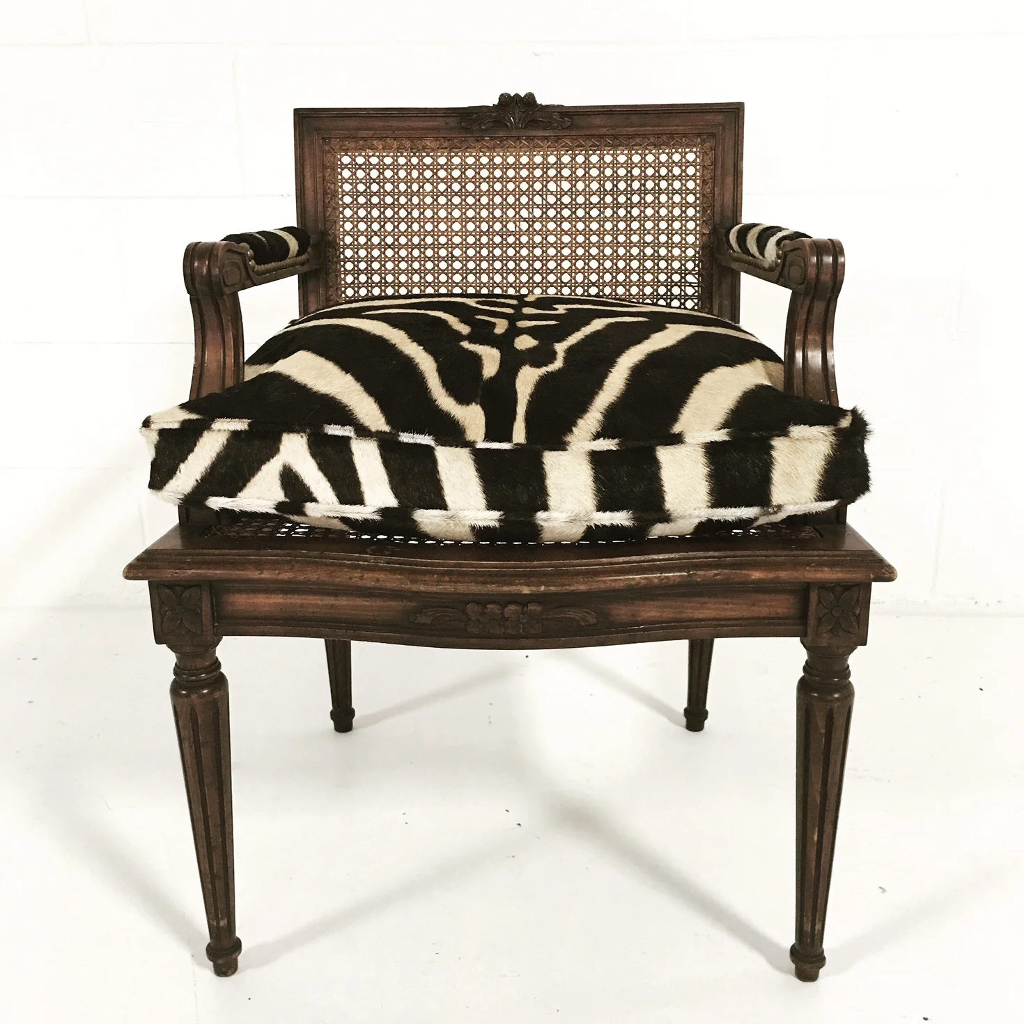 Louis XVI Style Chair with Zebra Cushion
