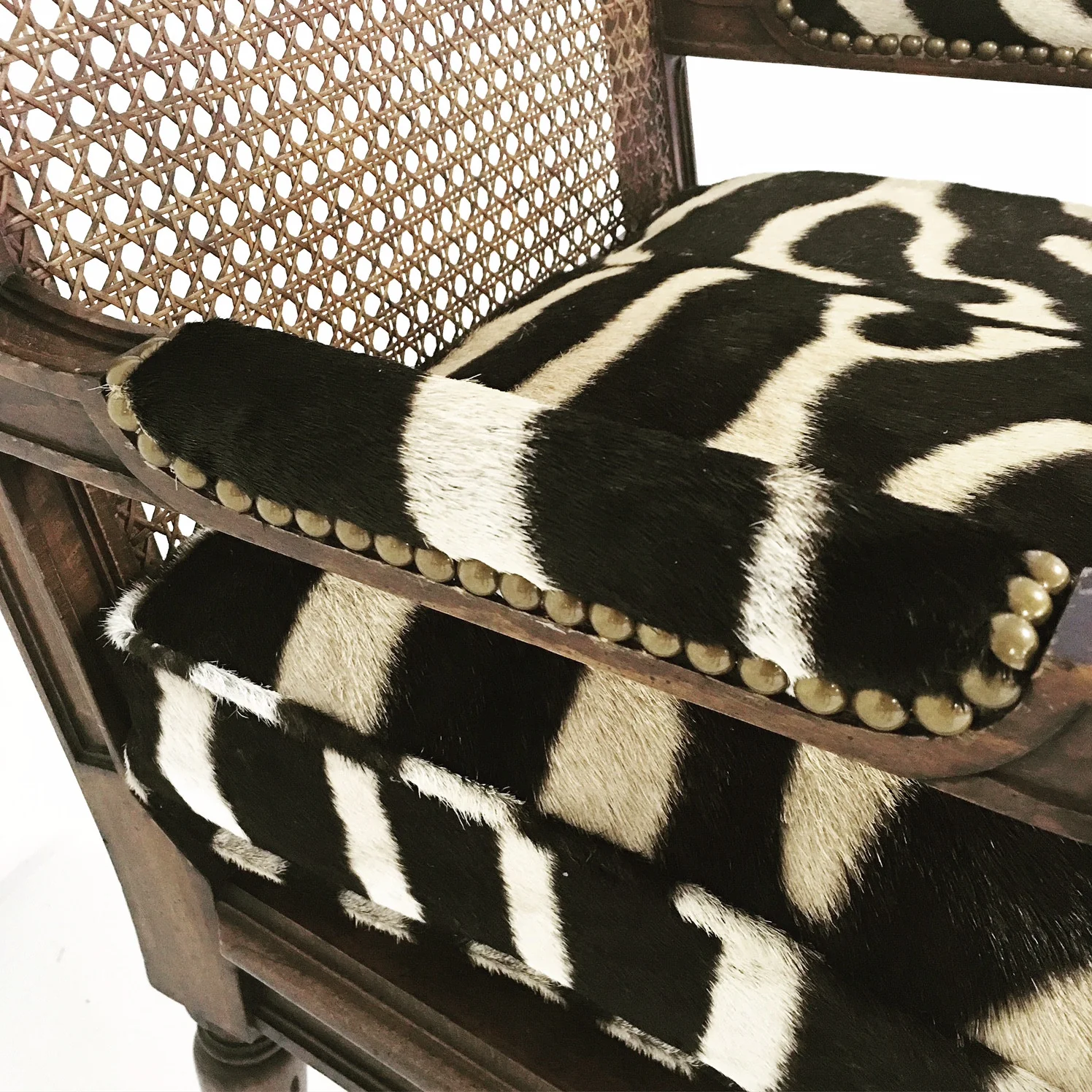 Louis XVI Style Chair with Zebra Cushion - Image 2