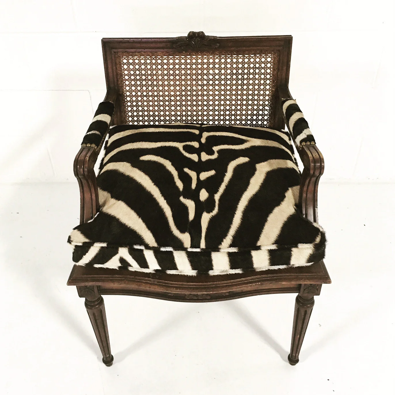 Louis XVI Style Chair with Zebra Cushion - Image 3