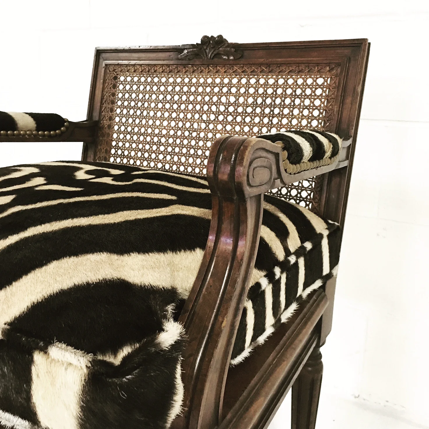 Louis XVI Style Chair with Zebra Cushion - Image 4