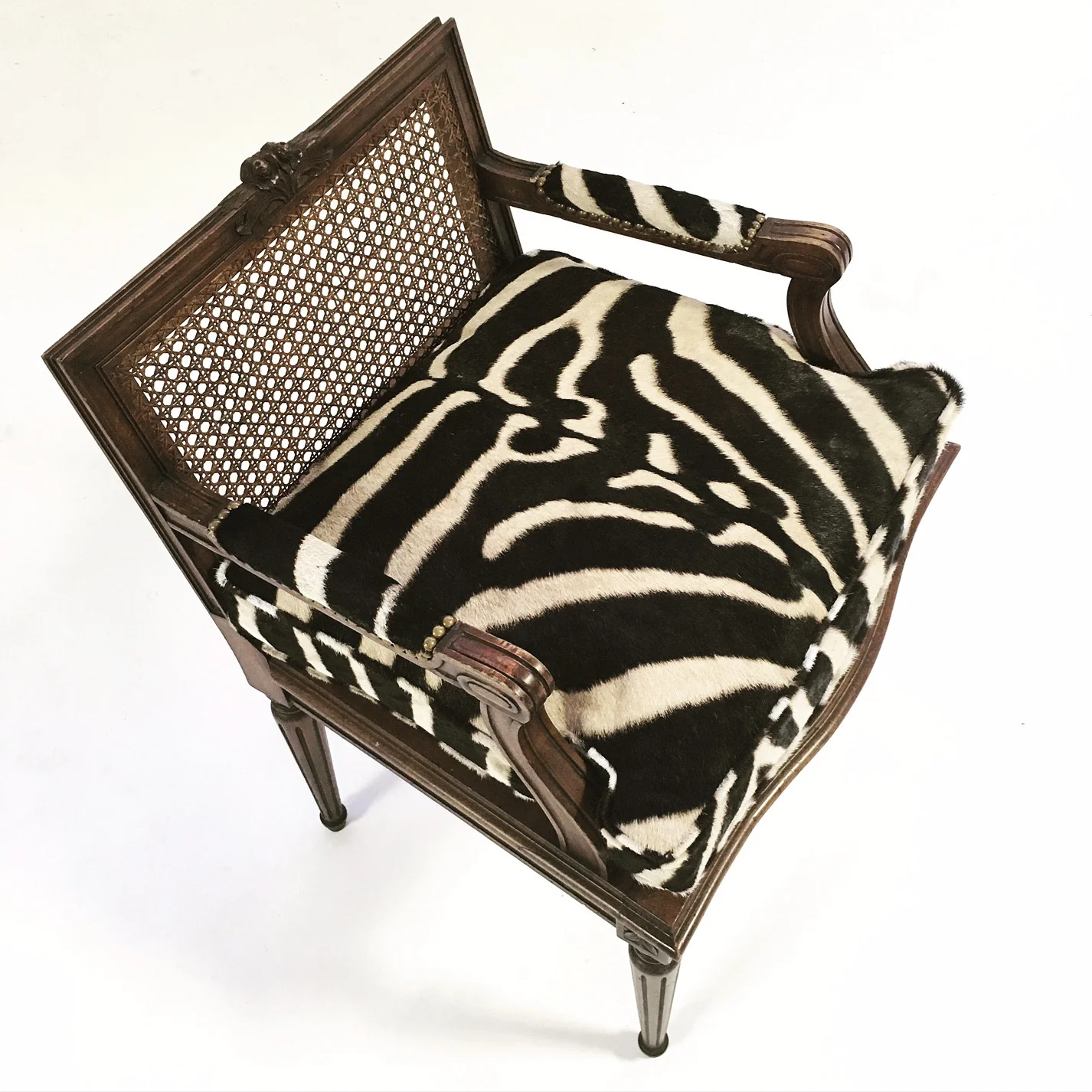Louis XVI Style Chair with Zebra Cushion - Image 7