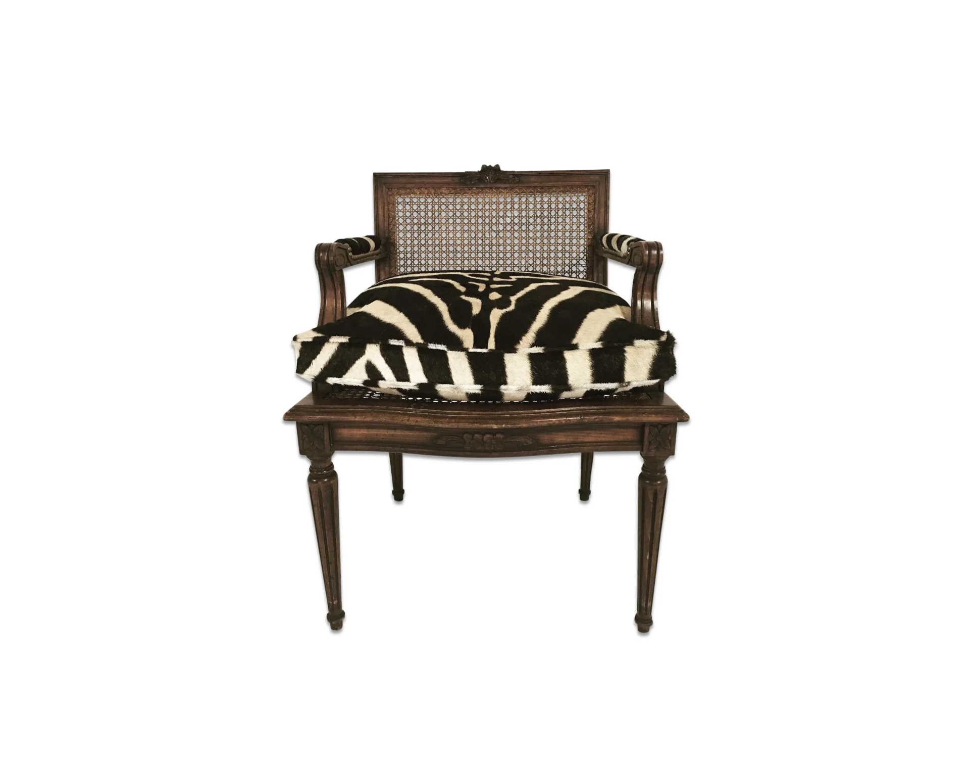 Louis XVI Style Chair with Zebra Cushion - Image 8