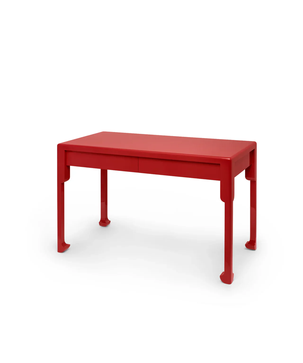 Gazebo Desk | Cinnabar/ Indigo Blue Drawer - Image 4