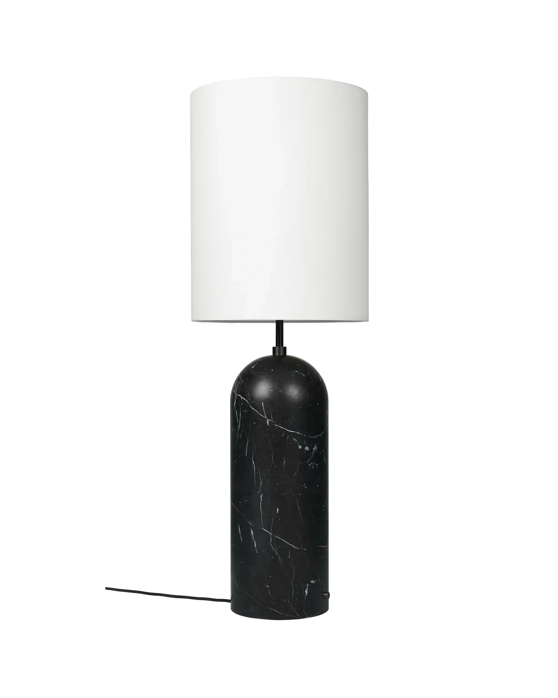 Gravity Floor Lamp - XL - White Shade and Black Marble
