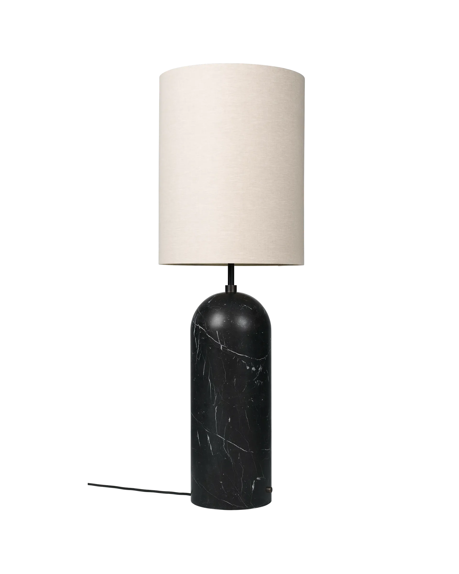 Gravity Floor Lamp - XL - Canvas Shade and Black Marble