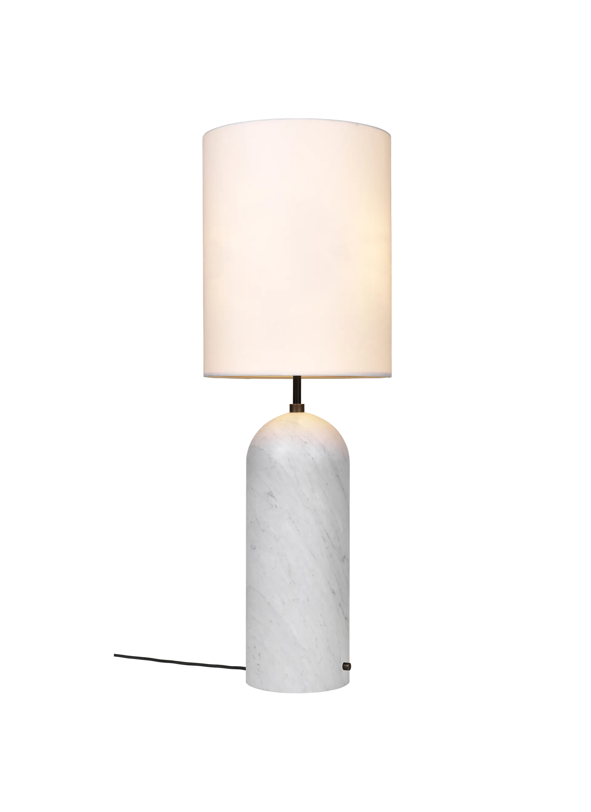 Gravity Floor Lamp - XL - White Shade and White Marble - Image 3