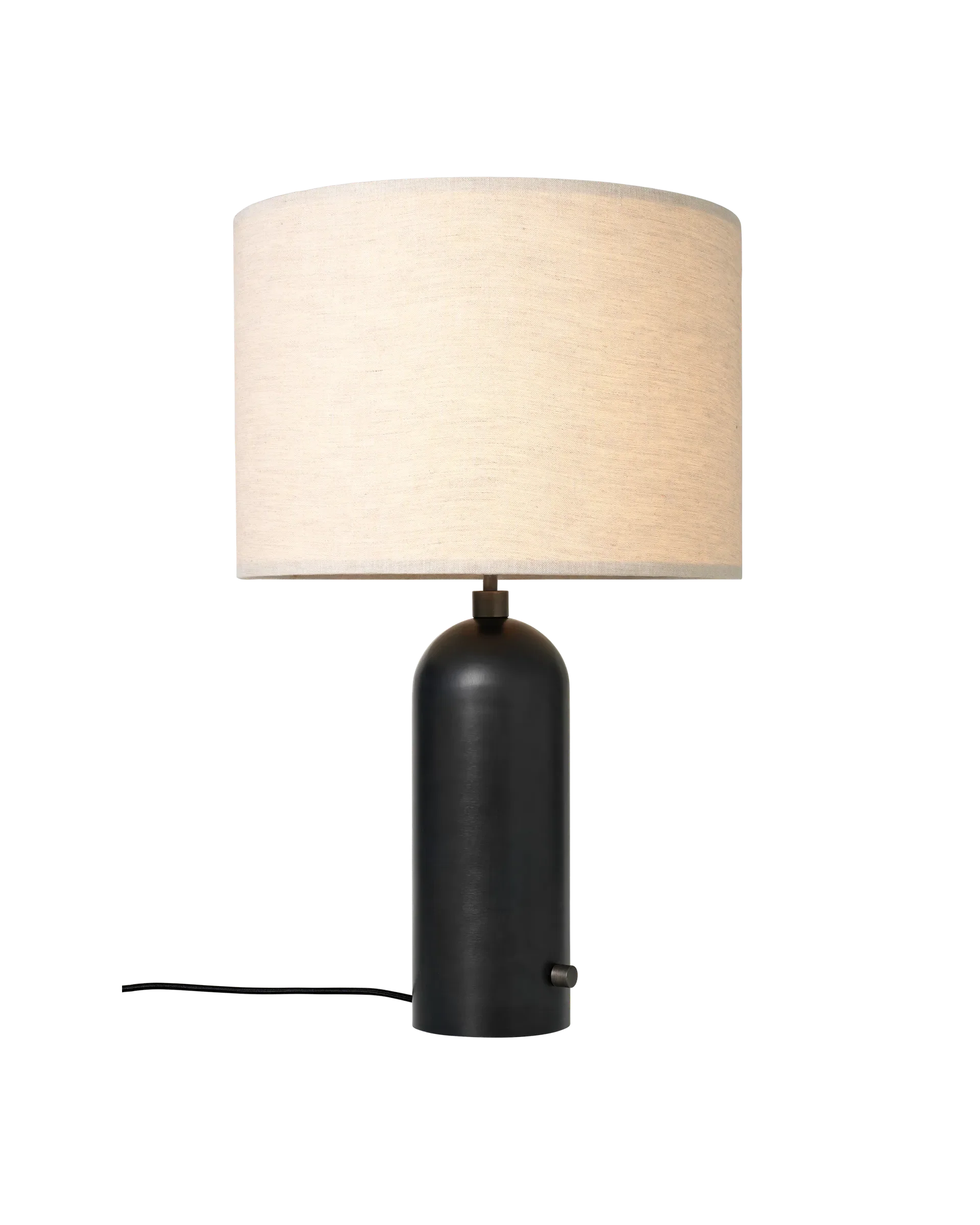 Gravity Table Lamp - Blackened Steel and Canvas Shade - Large - Image 2