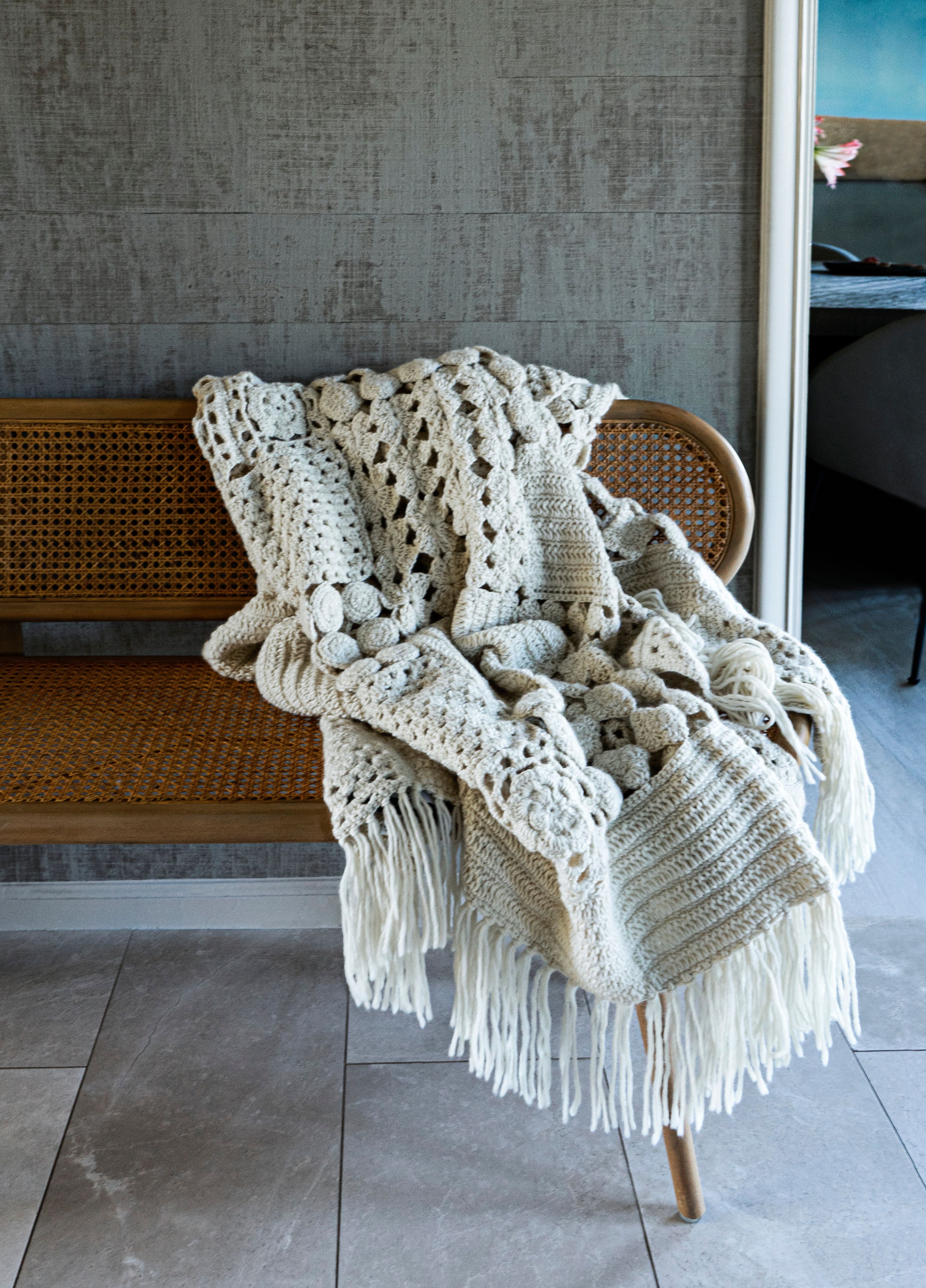 Hand-Knit Crochet Blanket - Image 16
