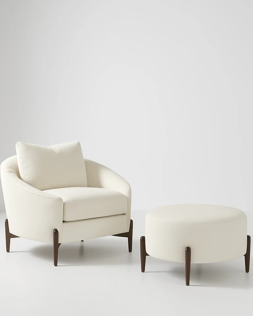 Heidi Lounge Chair and Ottoman in COM