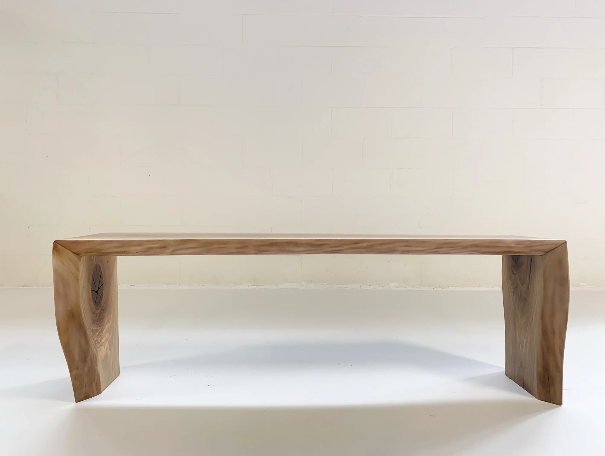 Walnut Bench with Gotland Sheepskin - Image 5