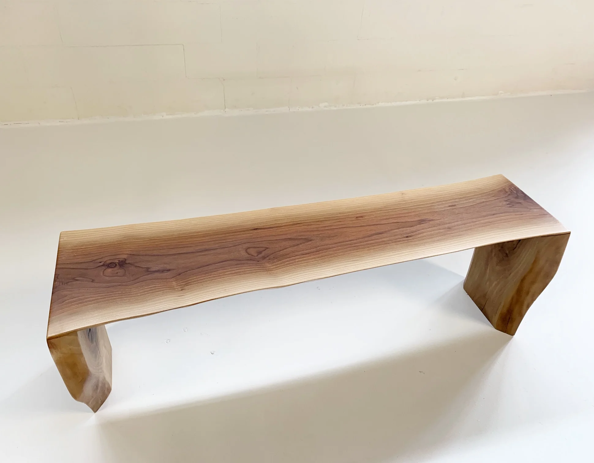 Walnut Bench with Gotland Sheepskin - Image 6