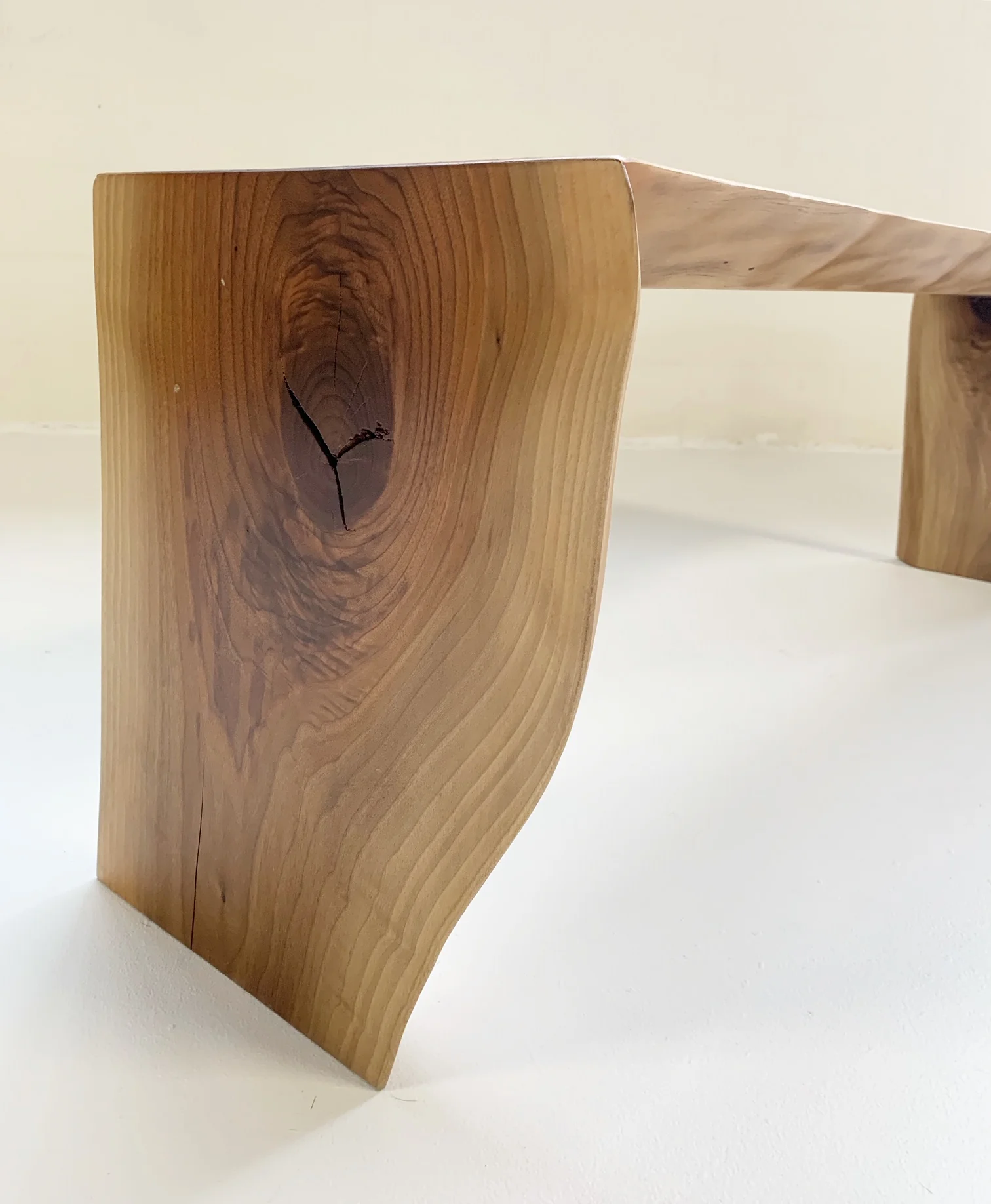 Walnut Bench with Gotland Sheepskin - Image 8