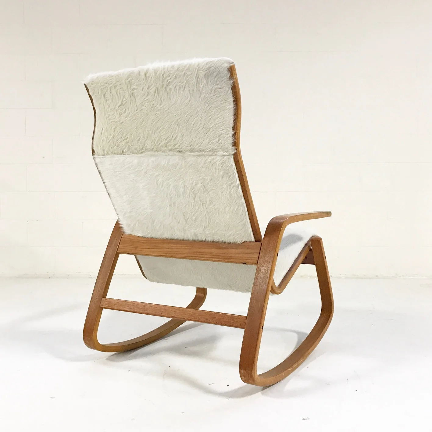 Danish Modern Rocking Chair in Brazilian Cowhide - Image 5