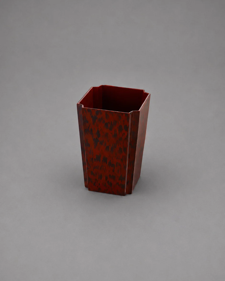 Jean Waste Paper Basket | Brown Tortoiseshell - Image 2