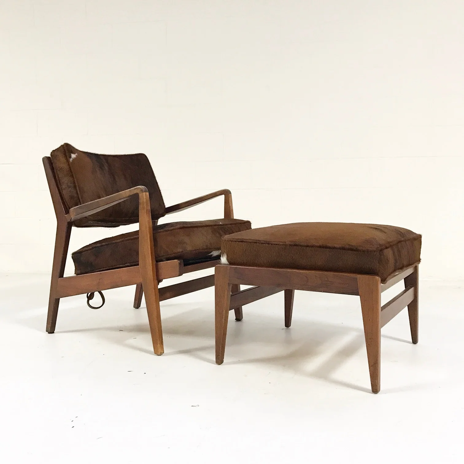 Lounge Chair & Ottoman in Brazilian Cowhide