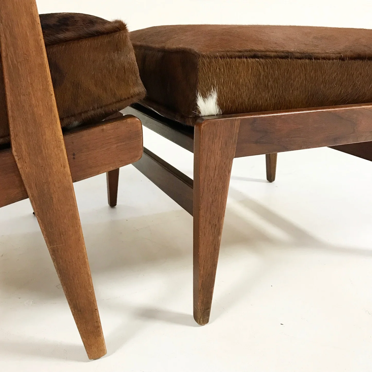 Lounge Chair & Ottoman in Brazilian Cowhide - Image 2