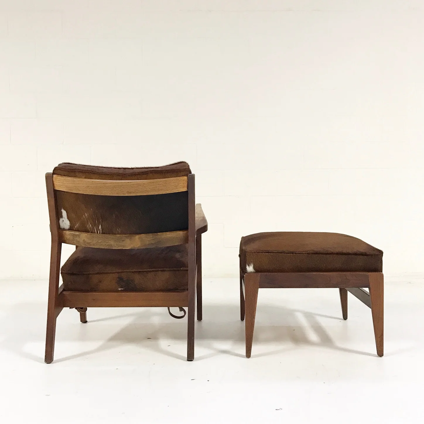 Lounge Chair & Ottoman in Brazilian Cowhide - Image 3