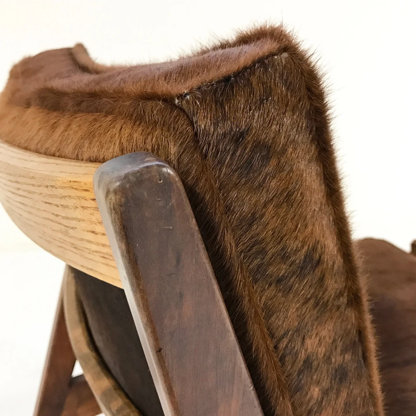 Lounge Chair & Ottoman in Brazilian Cowhide - Image 5