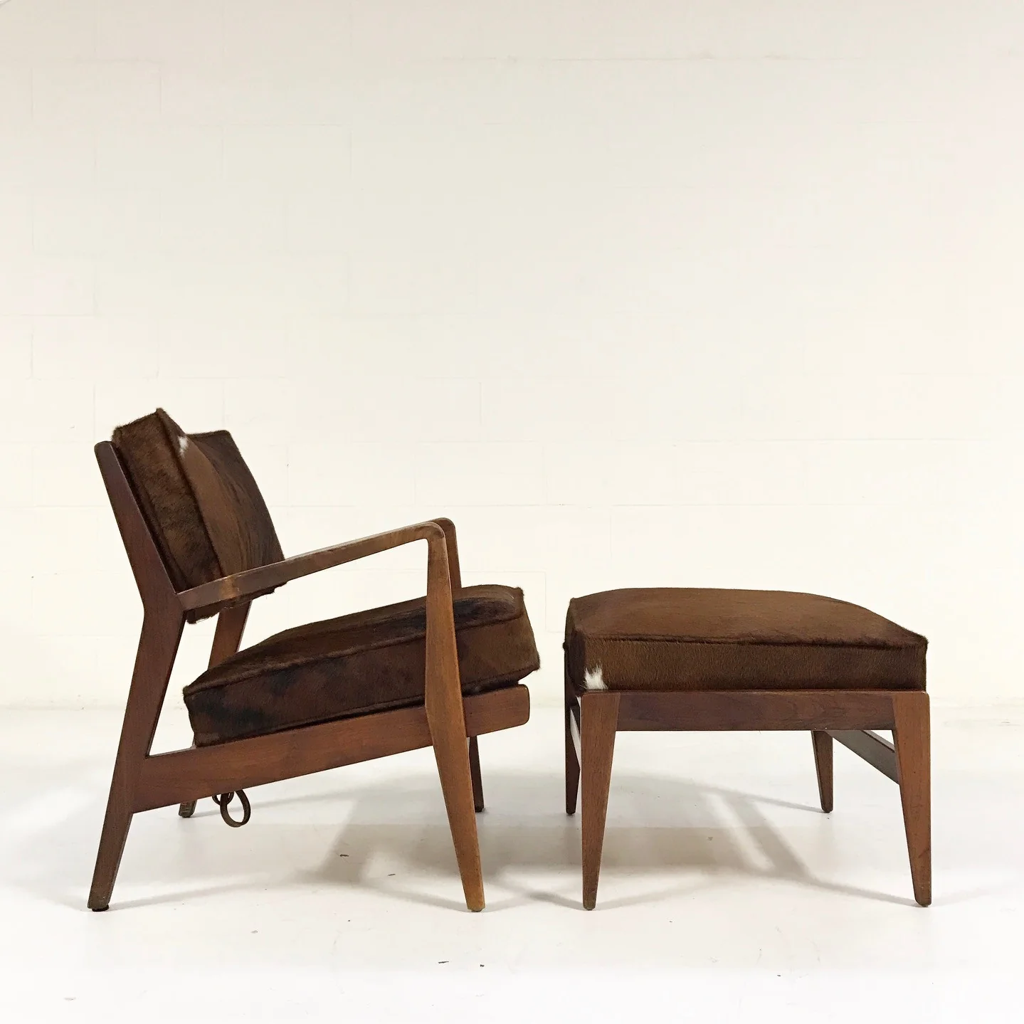 Lounge Chair & Ottoman in Brazilian Cowhide - Image 6