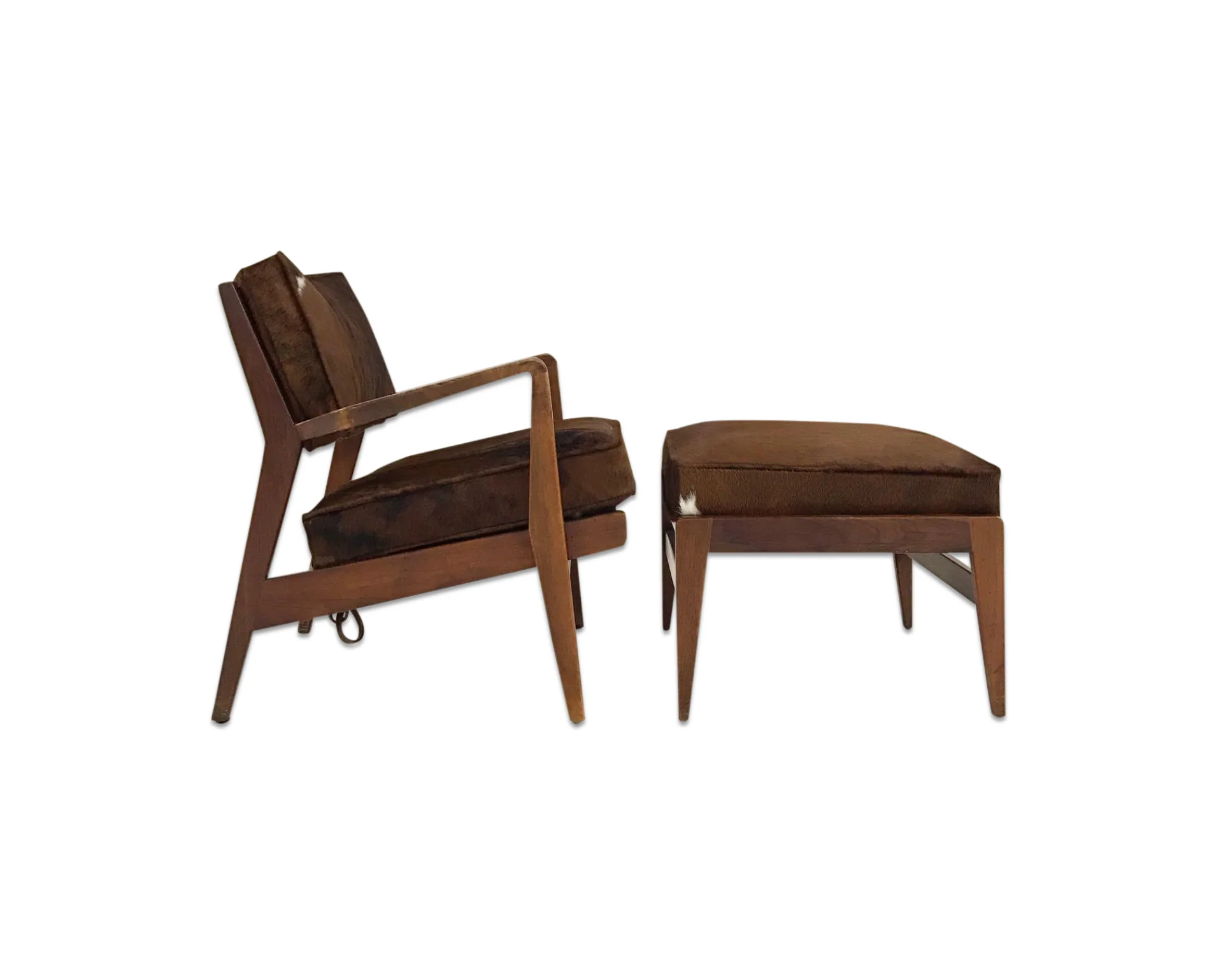 Lounge Chair & Ottoman in Brazilian Cowhide - Image 8
